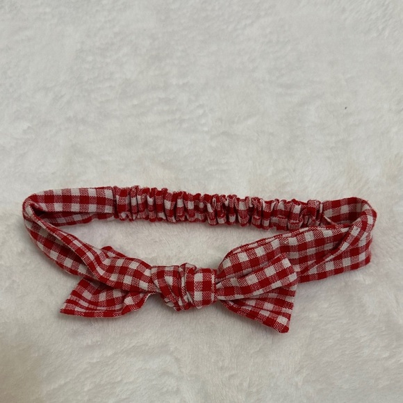 Other - Red Checkered Kids Headband